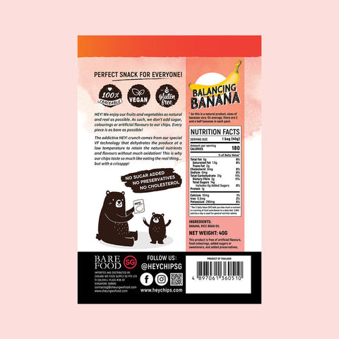 HEY!CHIPS BANANA 40G (#107364)