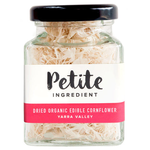 ORGANIC EDIBLE DRIED FLOWER CORNFLOWER WHITE 6G (#107409)