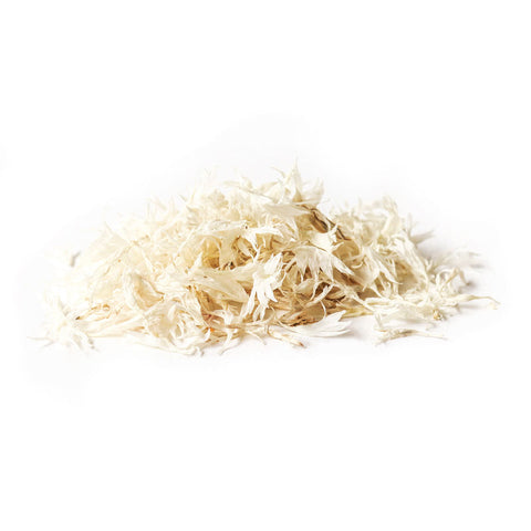ORGANIC EDIBLE DRIED FLOWER CORNFLOWER WHITE 6G (#107409)