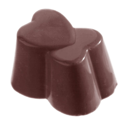 CHOCOLATE MOULD DOUBLE HEART 24CAV CW1023 (#107453)