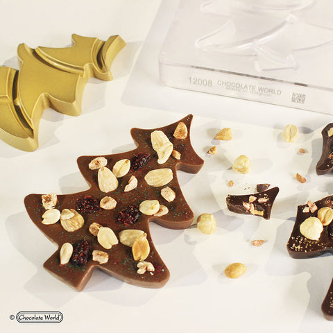 TABLET CHOCOLATE MOULD XMAS TREE 2CAV CW12008 (#107457)