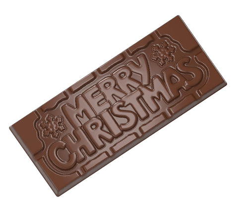 TABLET CHOCOLATE MOULD MERRY XMAS 4CAV CW12025 (#107458)