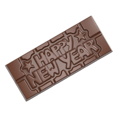 TABLET CHOCOLATE MOULD HAPPY NEW YEAR 4CAV CW12026 (#107459)
