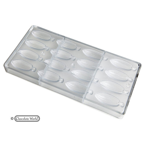 CHOCOLATE MOULD COCOA BEAN 16CAV CW1498 (#107469)