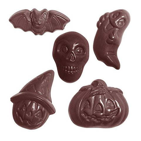 CHOCOLATE MOULD HALLOWEEN 5FIG 30CAV CW1570 (#107475)