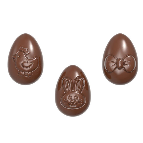 CHOCOLATE MOULD LLITTLE EGG 3FIG 24CAV CW1663 (#107495)