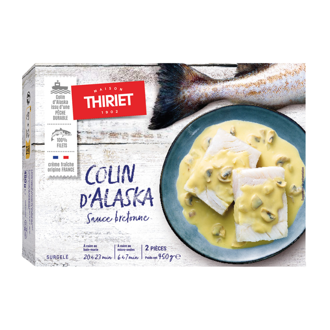 FROZEN ALAKSA COLEY WITH BRETON SAUCE 450G (