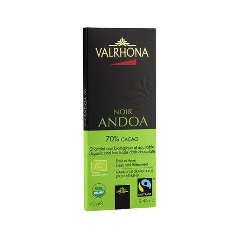 DARK CHOC ANDOA NOIR 70% VALRHONA 70G (#107681)
