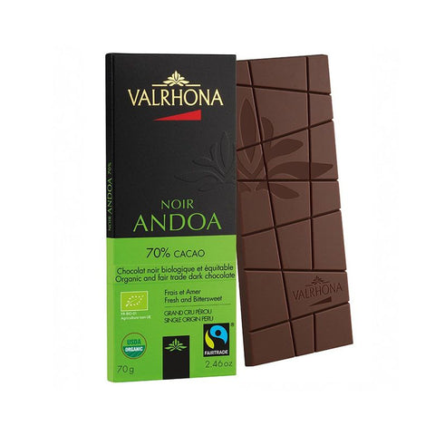 DARK CHOC ANDOA NOIR 70% VALRHONA 70G (#107681)