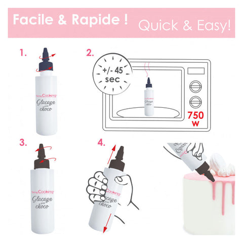 GLACAGE PINK CHOCOLATE FLAVOUR GLAZE 130G (#108062)