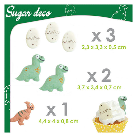 DINO DECOR ICING 6PC (#108065)