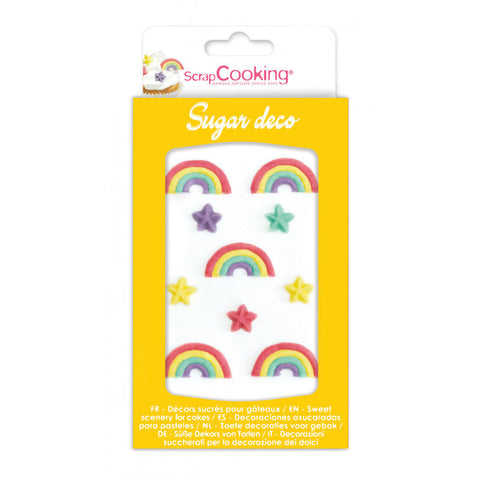 RAINBOW DECOR ICING 6PC (#108067)