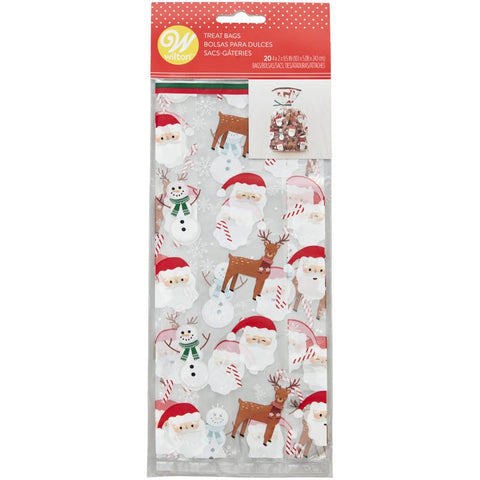 SNOWMAN SANTA STANDARD TREAT BAG 1912-0-0405 20PC (#108108)