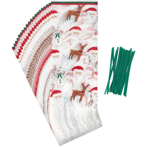 SNOWMAN SANTA STANDARD TREAT BAG 1912-0-0405 20PC (#108108)