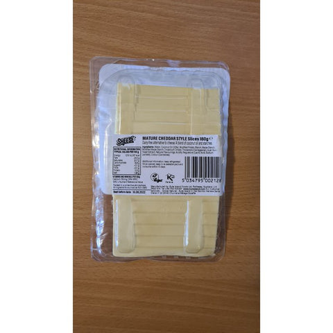 SLICE MATURE CHEDDAR STYLE VEGAN CHEESE(9PC) 180G (#108144)