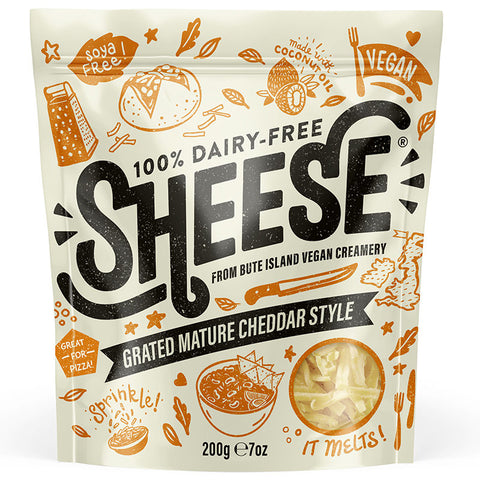 SHREDDED MATURE CHEDDAR STYLE VEGAN CHEESE 200G (#108155)