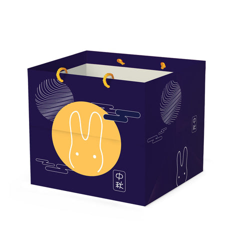 MOONCAKE PAPER BAG 4S BLUE BUNNY 5PCS (#108507)