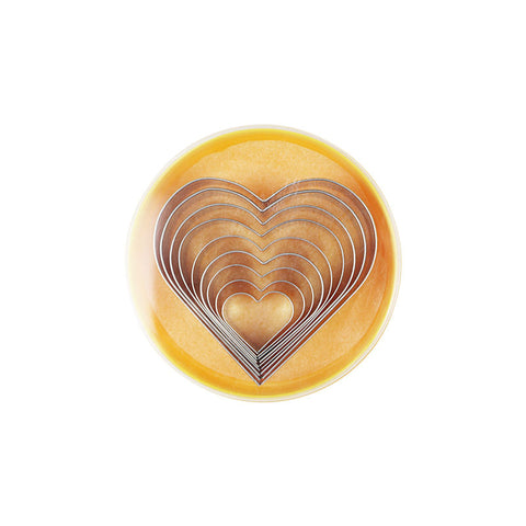 HEART SHAPE CUTTER 9PC (#10873)