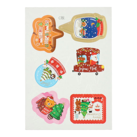 X'MAS DECOR CARD SET C 6PC (#108813)