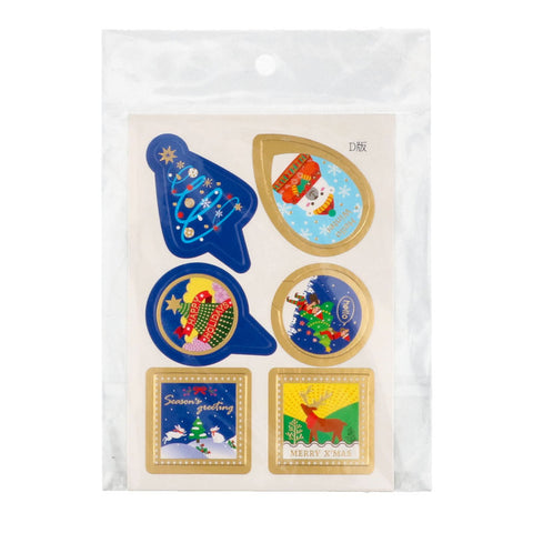 X'MAS DECOR CARD SET D 6PC (#108814)
