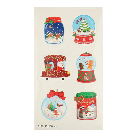 X'MAS STICKER B177 6PC (#108817)