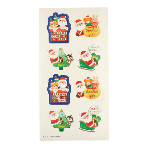 X'MAS STICKER B182 8PC (#108821)