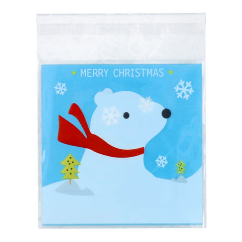 COOKIE BAG X'MAS BEAR BP8510 100PC (#108822)