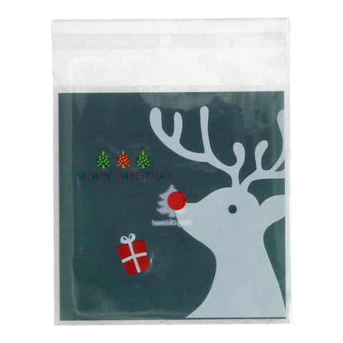 COOKIE BAG X'MAS REINDEER BP8504 100PC (#108823)