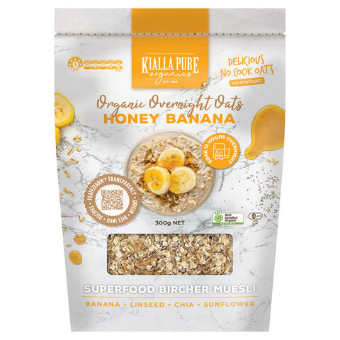 ORGANIC HONEY BANANA OVERNIGHT OATS 300G (#109243)