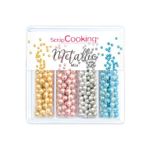 METALLIC MIX SUGAR SPRINKLES SET 52G (#109260)