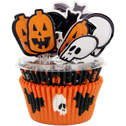 HALLOWEEN CUPCAKE DECOR KIT 2107-0-0325 72PC (#109297)