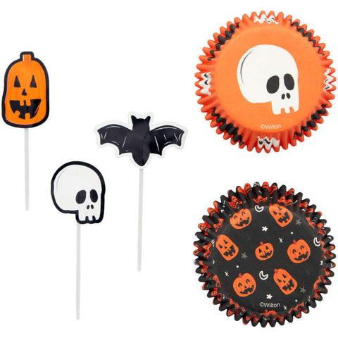 HALLOWEEN CUPCAKE DECOR KIT 2107-0-0325 72PC (#109297)