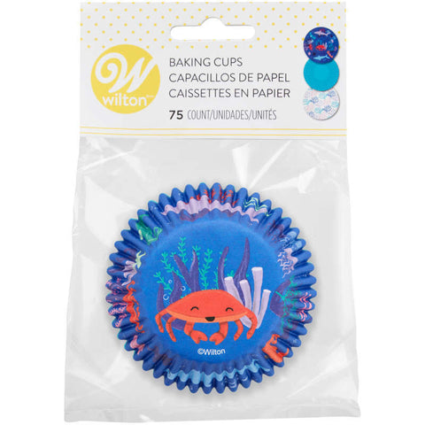 STD BAKING CUPS SEA LIFE 415-0-0647 75PCS (#109304)