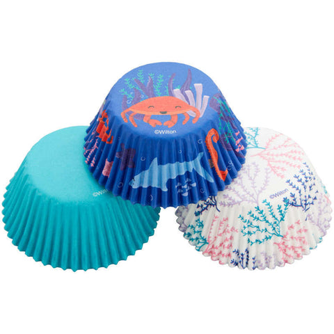 STD BAKING CUPS SEA LIFE 415-0-0647 75PCS (#109304)