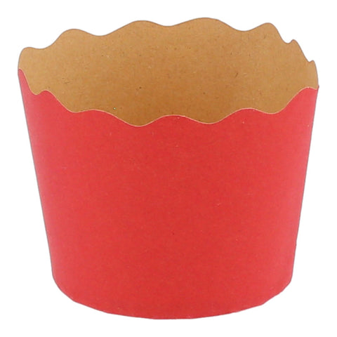 MUFFIN BAKING CASE KRAFT 55XH50MM RED 100PC (#109325)