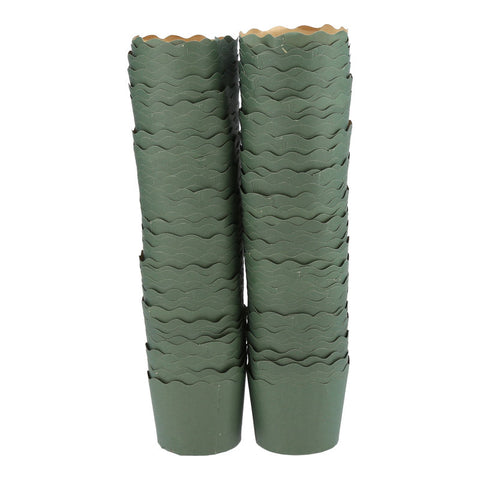 MUFFIN BAKING CASE KRAFT 55XH50MM GREEN 100PC (#109326)