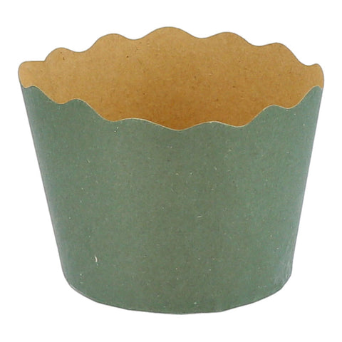 MUFFIN BAKING CASE KRAFT 55XH50MM GREEN 100PC (#109326)