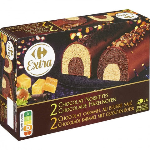 CHOC CARAMEL HAZELNUT LOGS 4PC (#120102)