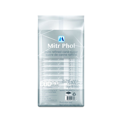 PURE REFINED CANE SUGAR 100X6G (#110066)