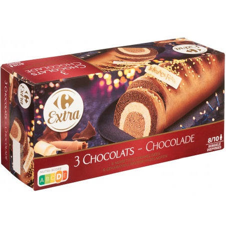 THREE CHOCOLATES CHRISTMAS LOG 506G (#120091)