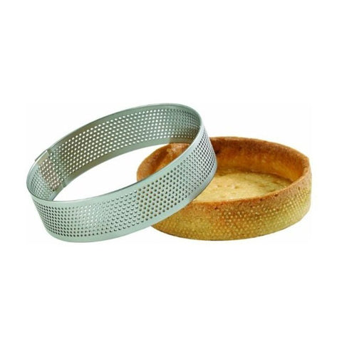 TART RING PERFORATED ROUND S/S 6X2CM SN3180 (#110093)