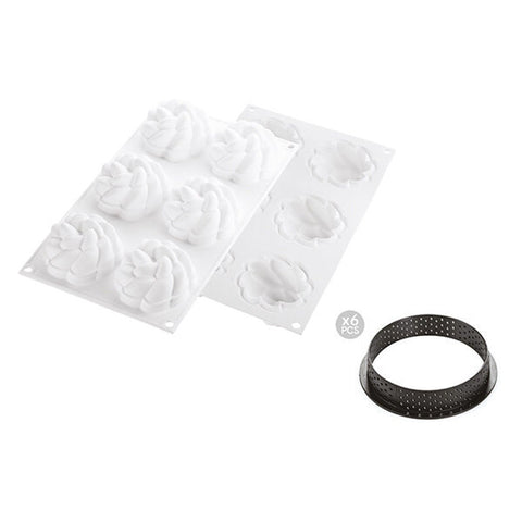 KIT TARTE RING FLEUR 80MM 6PC (#110155) (#110155)