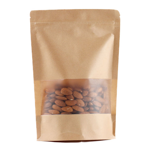 KRAFT ZIPLOCK BAG 250G 16X23.5CM (#110269)