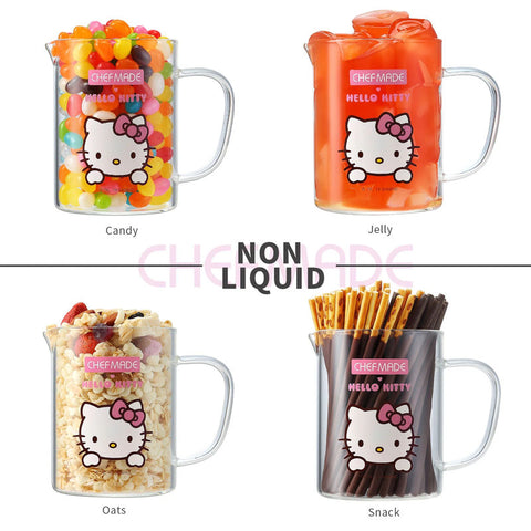 MEASURING CUP GLASS 350ML HELLO KITTY (#110459)