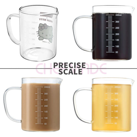 MEASURING CUP GLASS 350ML HELLO KITTY (#110459)