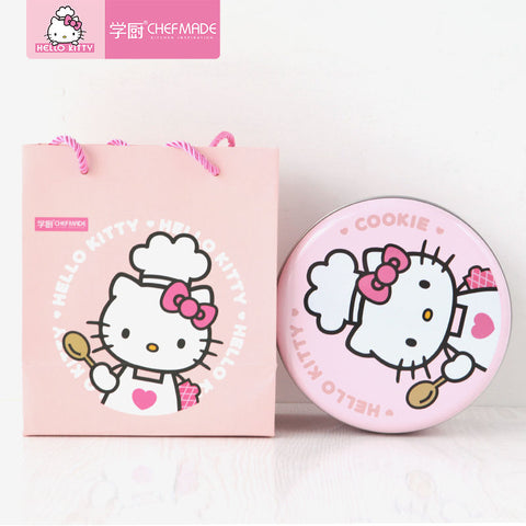 COOKIE TIN ROUND 169XH89MM HELLO KITTY (#110462)
