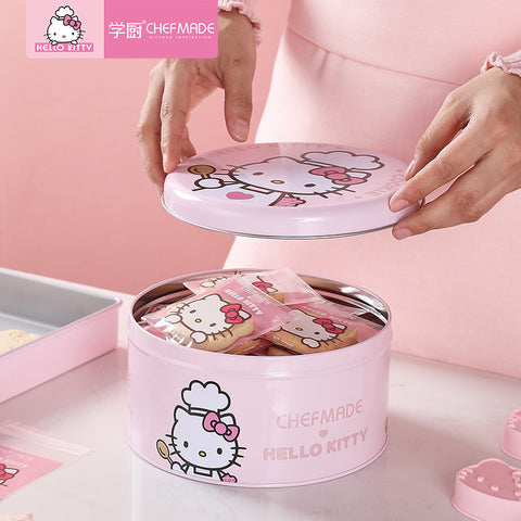 COOKIE TIN ROUND 169XH89MM HELLO KITTY (#110462)
