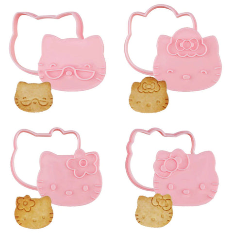 MOULD COOKIE PP 4PC HELLO KITTY (#110466)