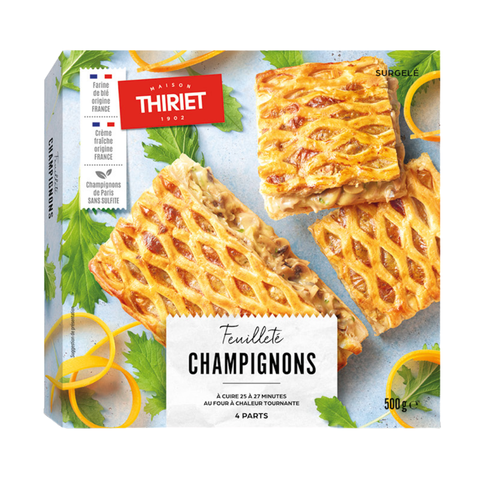 SAVOURY PUFF PASTRY TART MUSHROOM 500G 4 PORTIONS (#110881)