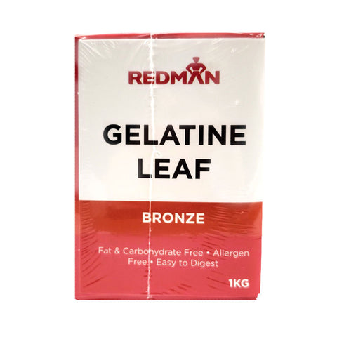BOVINE GELATINE LEAF BRONZE 1KG/REDMAN (CARX25BOXX1KG) (#111475)
